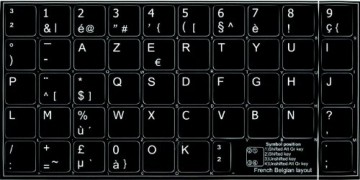 Alleen Letters Azerty Belgisch (15mm X 15mm)