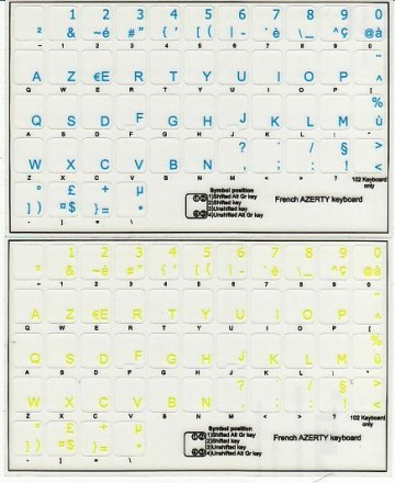 Azerty Transparant (Frans)