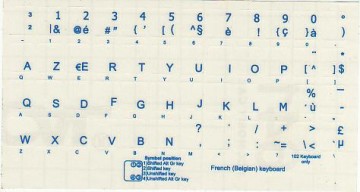 Azerty transparant blauw 0