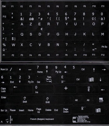 Azerty Zwart (speciaal) (Belgisch)