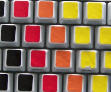 Blanke Stickers Gekleurd