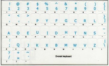 Dvorak Sticker Blauw