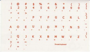 Dvorak Sticker Oranje