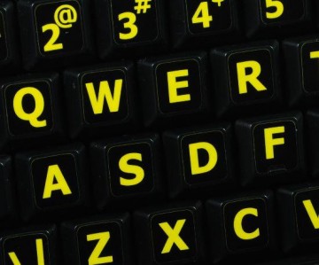 Zwart met Gele letters