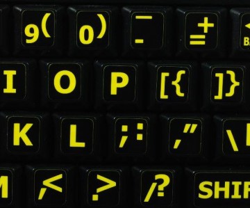 Zwart met Gele letters