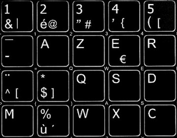 Alleen Letters Azerty Belgisch (14mm X 14mm)