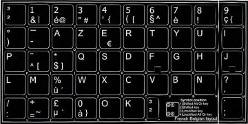 Alleen Letters Azerty Frans (14mm X 14mm)
