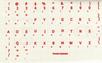 Dvorak Sticker Rood