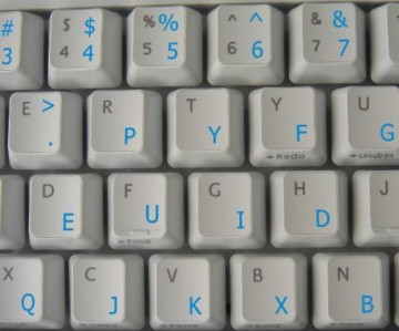 Dvorak Sticker Blauw