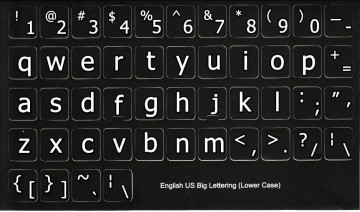 Zwart met Witte Letters (Qwerty)