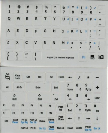 Qwerty Grijs met Zwarte letters