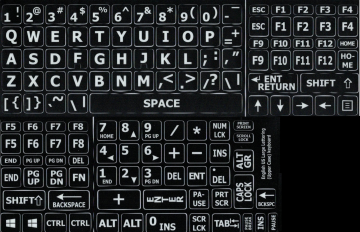 Qwerty 14x14 uppercase black