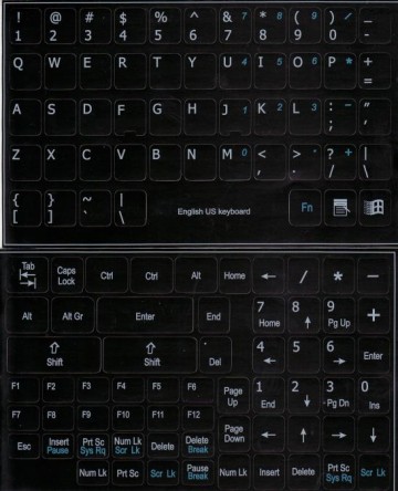 Qwerty Zwart met Witte letters
