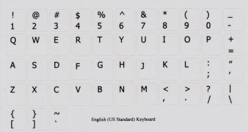 Qwerty Grijs met Zwarte letters