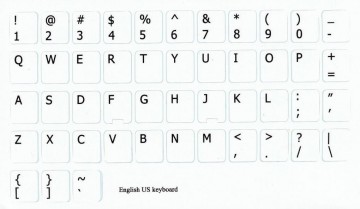 Qwerty Wit met Zwarte letters