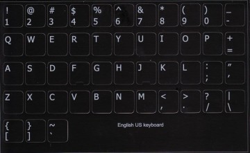 Qwerty Zwart met Witte letters