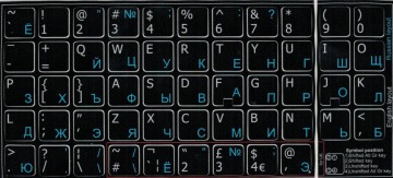 Russisch 14 x 14 zwart blauw