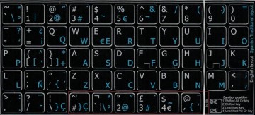 Spanish non trans 14 x 14 black