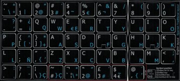 Spanish non trans 15 x 15 black