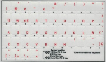 Spanish transparent 11 x 13 red