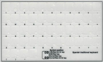 Spanish transparent 11 x 13 white