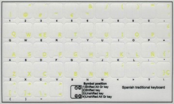 Spanish transparent 11 x 13 yellow