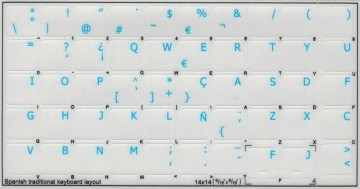 Spanish transparent 14 x 14 blue