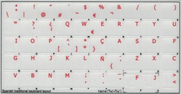 Spanish transparent 14 x 14 red