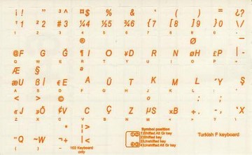 Turkse Sticker F Geel